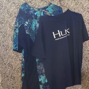 Lot of 2 Huk t shirts t-shirts blue men Xl X Large